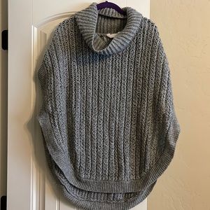 Gray cowl neck  poncho